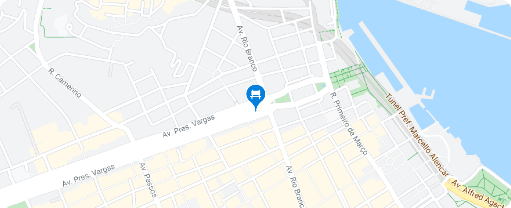 localização dos eventos